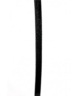 Cuero plano 6x1,5mm negro, precio por metro
