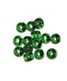 Cuenta cristal de murano verde 7,08x5,81mm paso 2,5mm, precio por 20 unidades
