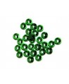 Cuenta cristal de murano verde 6,70x4,01mm paso 2mm, precio por 25 unidades