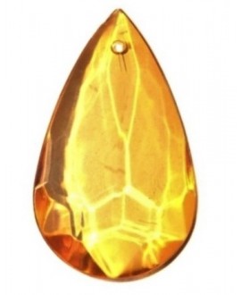 Colgante resina lagrima transparente naranja de 50 x 31, paso 0.8 mm