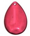 Colgante resina lagrima transparente rosa de 58 x 36 mm, paso  2mm