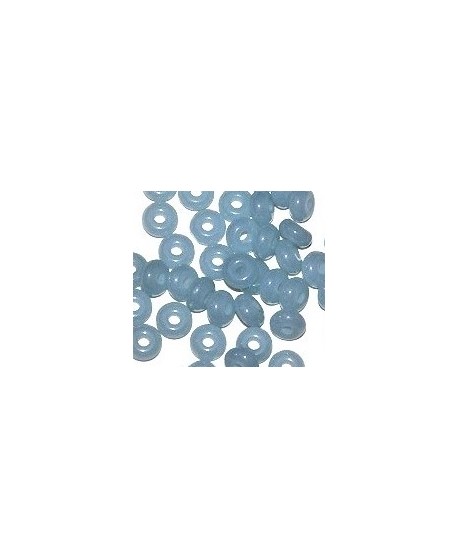 Donut resina azul claro transparente, 4x8mm paso 2,5mm, precio por 30 unidades