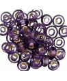 Rondel cristal indio púrpura 7x4mm paso 2mm, precio por 50 unidades