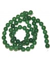 Cuentas jade verde 10mm paso 1mm, precio por ristra 40 cm