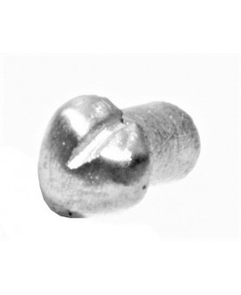 Adorno clavo para piedras, resinas corazón 10x6mm paso 3mm, zamak baño de plata
