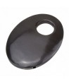 Colgante oval de cuerno negro 55x40mm paso 13mm