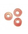 Donut de vidrio carne opal 6mm paso 2mm, precio por 50 unidades