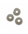 Donut de vidrio gris claro 6mm paso 2mm, precio por 50 unidades