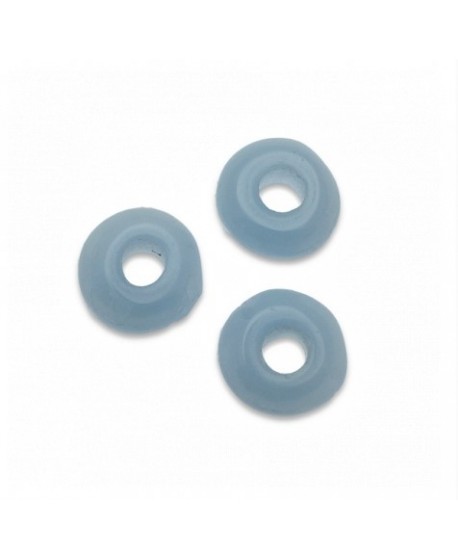 Donut de vidrio light saphire 6mm paso 2mm, precio por 50 unidades