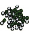 Cuentas de Lampwork hechas a mano verde 6,5/8,5x5/6mm paso 2mm, precio por 20 unidades, hecho a mano