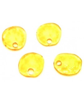 Colgante irregular 16mm resina amarillo paso 2mm, precio por 5 unidades