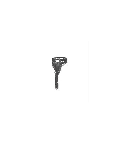 Colgante llave irregular 23mm paso 2mm, zamak baño de plata