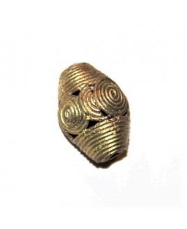 Cuenta bronce, 27x19mm, paso 4mm