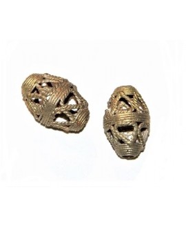 Cuenta bronce, 27x18mm, paso 3mm