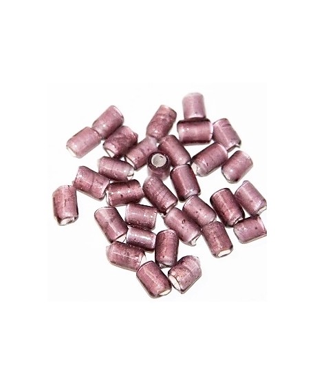 Tubo cristal indio lila 5/6x4/5mm paso 3mm, precio por 20 unidades