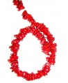 Coral rojo moneda 12/15x2/3mm paso 1mm, precio por ristra