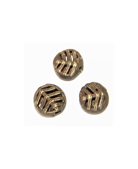 Cuenta bronce 13x13mm paso 3mm