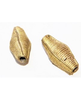 Cuenta bronce 33x14mm paso 3mm