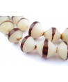 Cuentas de semillas naturales talladas Bicone de Kenia, 12/14x13/14mm paso 1mm, precio por ristra