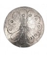 Cuenta circular artesanal de plata bereber, 41x20mm