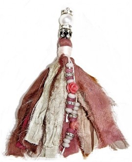 Borla seda sari largo 15/16cm, hechas a mano