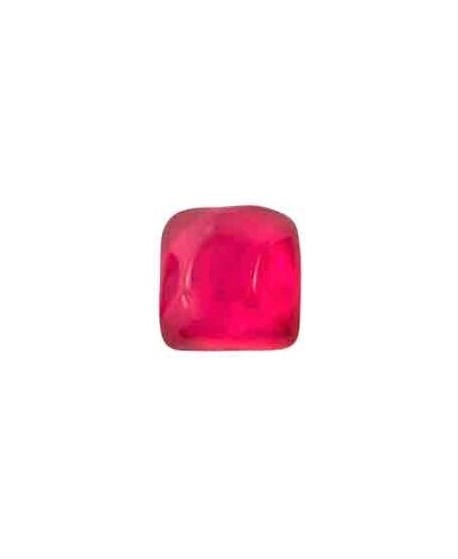 Cabujón de resina cuadrada  rosa 25 mm