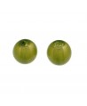 Cuenta lisa de cristal opalina de color verde olivina 5mm paso 0,5mm, precio por 25 unidades
