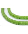 Cuentas cilindro Sandcast verde 6x5mm, paso 1mm, 120 cuentas aprox