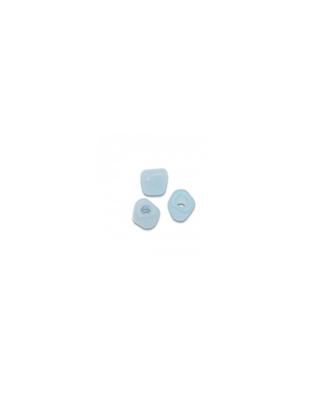 Cilindro irCuenta irregular cristal de murano azul cielo opal 6,5x6,5mm paso 2,5mm, precio por 6 unidades