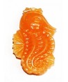 Entre-pieza resina caballito de mar naranja, 25x15mm, paso 1mm