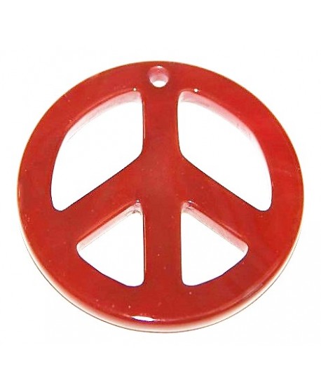 Colgante simbolo de paz cornalina 50mm