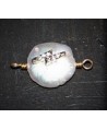 Entre-pieza Perlas de Biwa  adornada 13mm paso 2mm