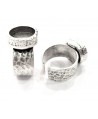 Base de anillo ajustable para cristal de 12mm, latón baño de plata