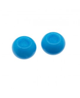 Donut de vidrio azul claro mate de 7x4mm, paso 2,4mm, precio por 20 unidades