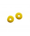 Donut de vidrio de color amarillo de 6x4mm paso 1,5mm, precio por 25 unidades