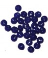 Donut de vidrio de color azulón de 6x4mm paso 1,5mm, precio por 25 unidades