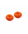 Donut de vidrio de color naranja de 6x4mm paso 1,5mm, precio por 25 unidades