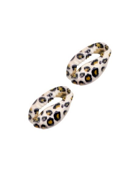 Conchas cauri Leopardo-marrón 16-20x11-12mm aprox, precio por unidad