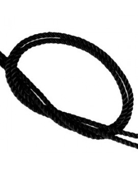 Cordón trendy tejido negro 2mm, venta por metro