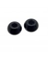 Donut de vidrio negro mate de 7x4mm, paso 2,4mm, precio por 20 unidades