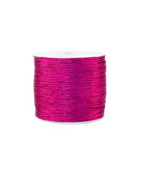 Hilo macramé metálico 0.5mm, precio por carrete, Frambuesa rosa púrpura