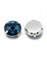 Diamante de imitación Navette para coser   9x6.3mm, montana, precio por 5 unidades