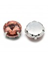 Diamante de imitación Navette para coser   9x6.3mm, rosa vintage, precio por 5 unidades