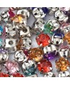 Diamante de imitación acrílico para coser  6x6x5mm, mix color, precio por 100 unidades