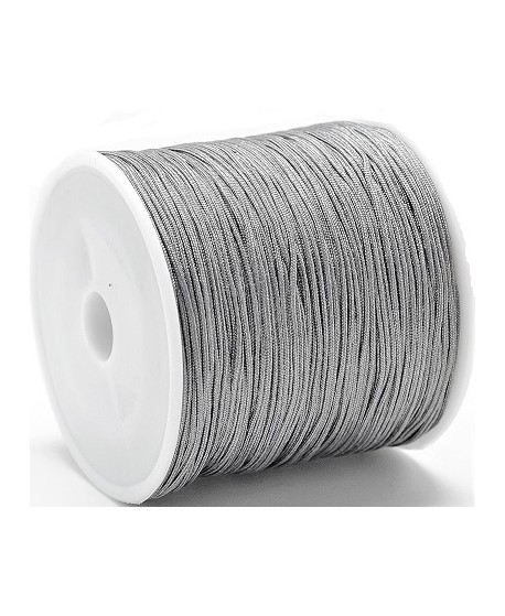 Hilo macramé (nylon) 0,8mm color gris, precio por carrete de 100 metros