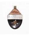 Tuareg ébano/plata/cobre/bronce 48x32mm