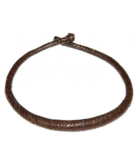 Collar cuero marrón, largo 50cm