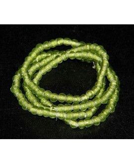 Mini verde irregular Ghana, precio por ristra, 4/5mm, paso 1mm