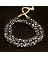 Vidrio reciclado Black Skunk Beads 8mm paso 3mm, precio por ristra