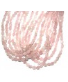 Cuarzo rosa nuggets facetado 8x10mm agujero 1mm
